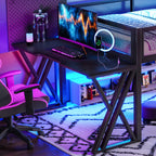Gaming loft bed LED lighting at night