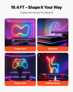16.4FT RGB-IC LED Neon Rope Light App Controlled