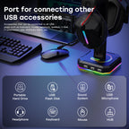 ZUOYA RGB Headphone Stand with USB Charging