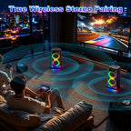 Portable Party Speaker with LED Lights and Wireless Microphone