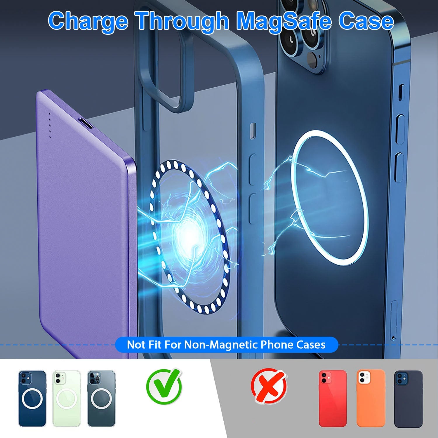 MagSafe power bank LED charge indicators
