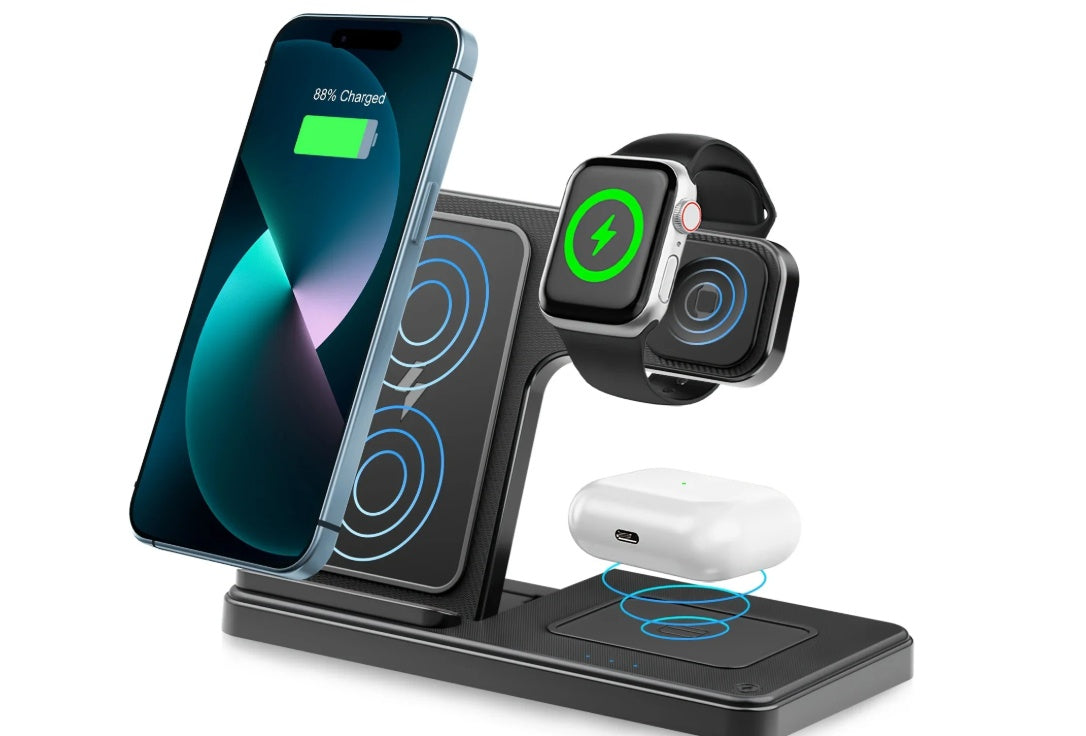 Premium 3-in-1 Magnetic Wireless Charging Hub for iPhone