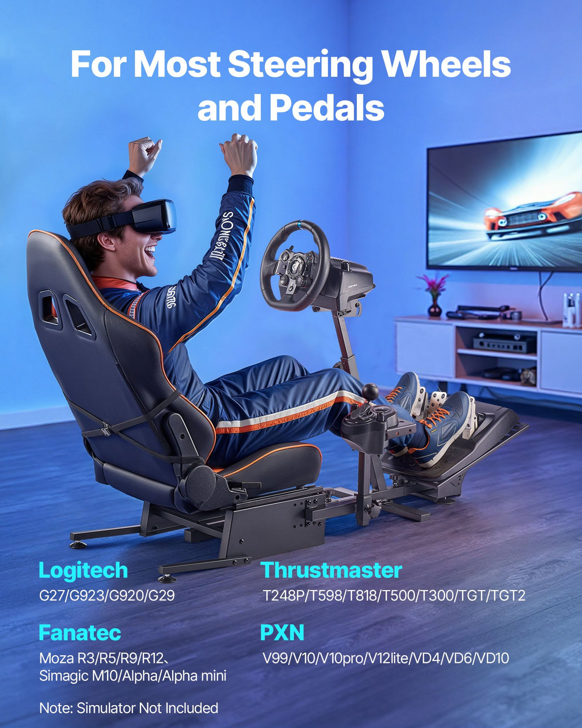 Racing Wheel Stand Simulator Cockpit for Gaming