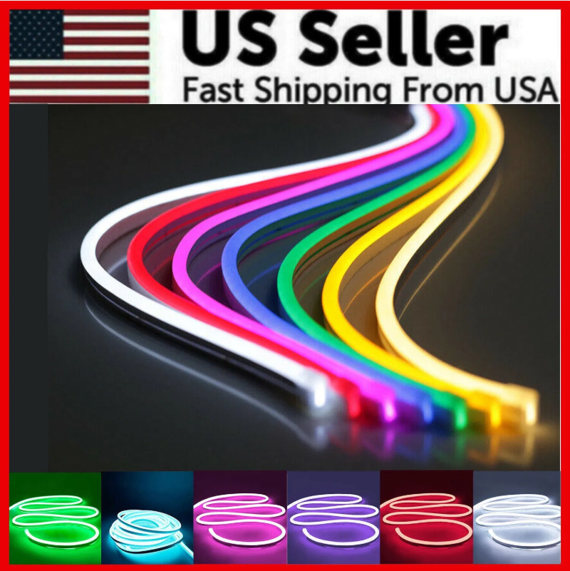 12V flexible neon LED strip light waterproof silicone tube