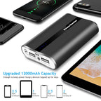 12000mAh power bank charging two devices
