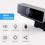 FHD 1080P USB Webcam for Streaming and Video Calls