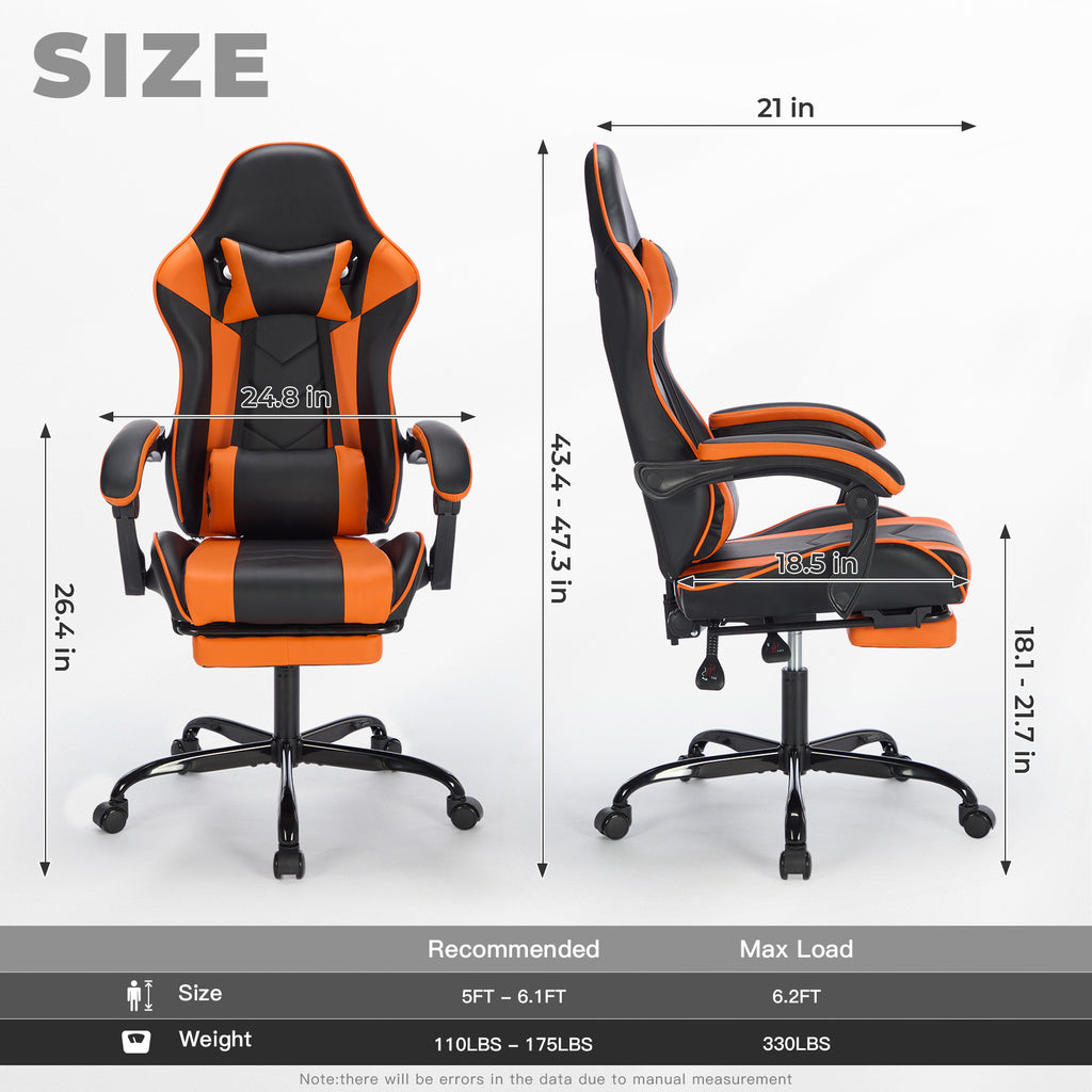 Gaming chair headrest and lumbar pillow detail