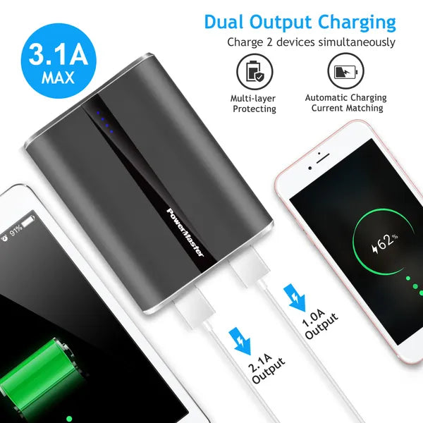 Portable power bank compact size in hand