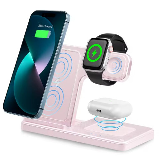 Premium 3-in-1 Magnetic Wireless Charging Hub for iPhone