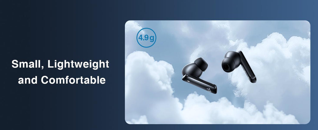 Wireless headphones being worn