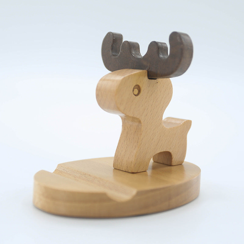Wooden Desktop Phone Holder with Custom Lettering