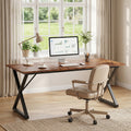 Executive Wooden Computer Desk with Metal Legs