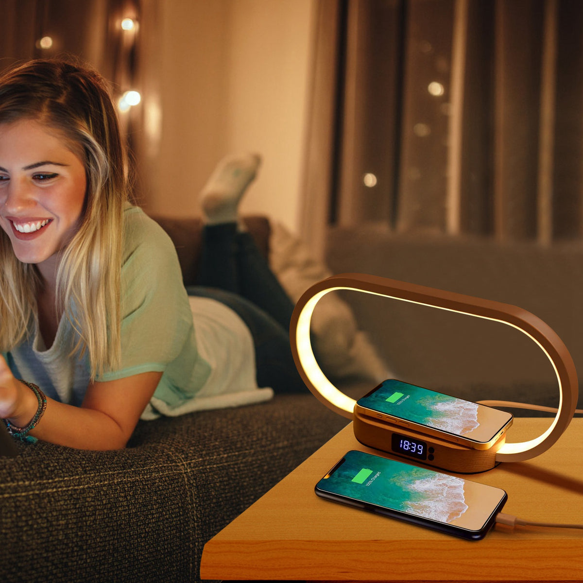 Touch Control Bedside Table Lamp LED Nightstand