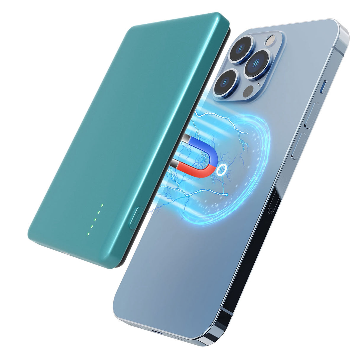 2-in-1 magnetic power bank charging setup