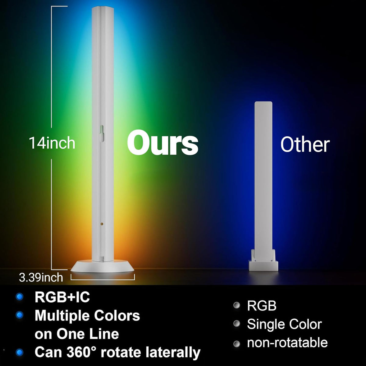 Smart LED Light Bars – RGB TV Backlight & Color-Changing Gaming Room Lights