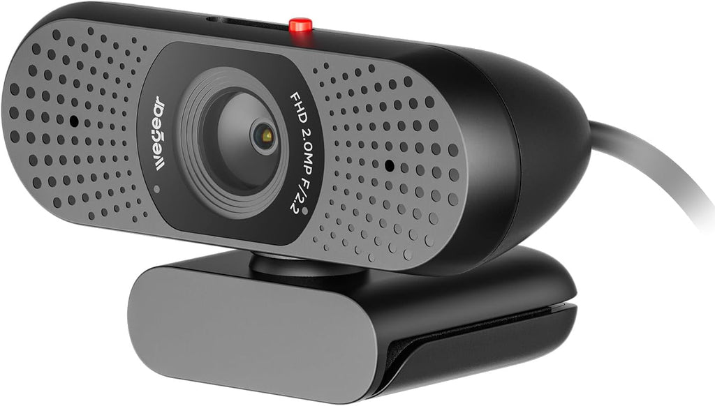 1080P Webcam for PC – Full HD Camera with Dual Microphones, USB Plug & Play