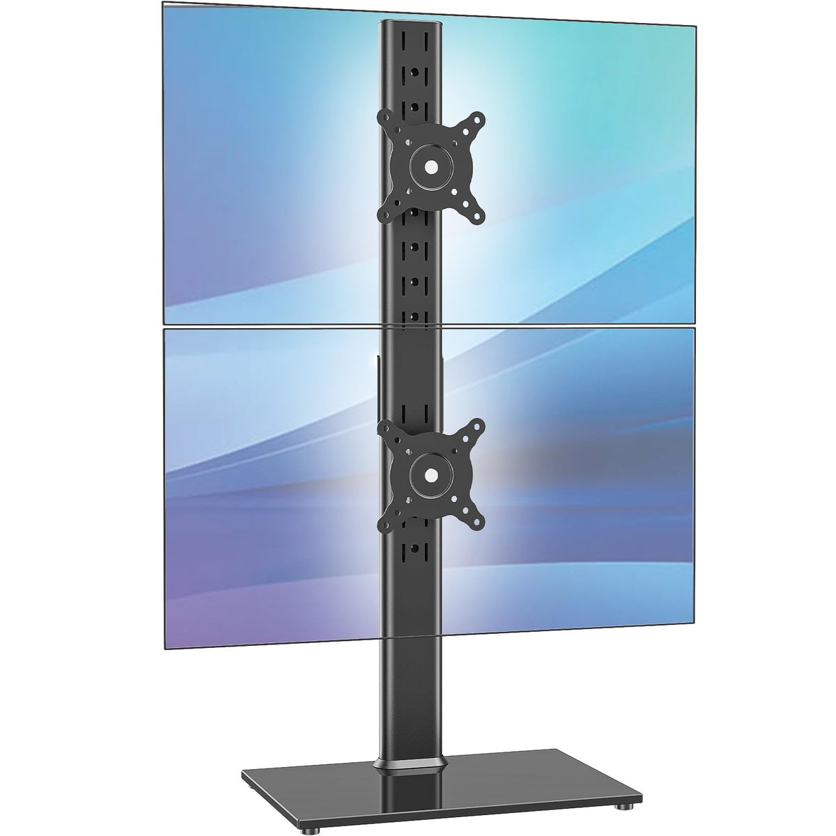 Dual monitor arm aluminum base detail