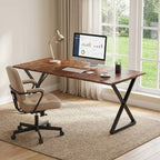 Executive Wooden Computer Desk with Metal Legs