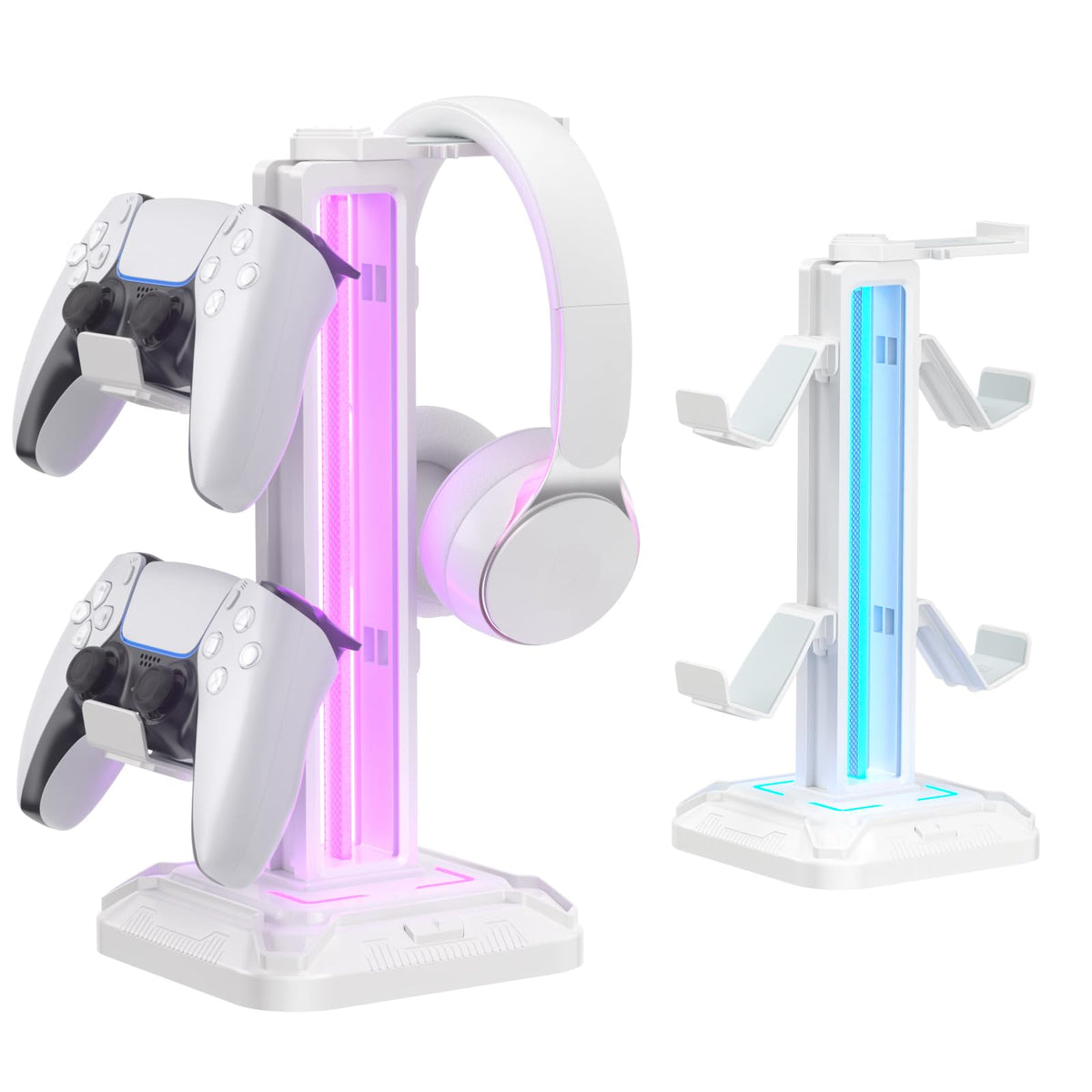 Rotatable headphone holder RGB glow