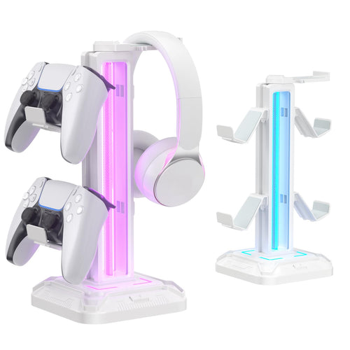 Rotatable headphone holder RGB glow
