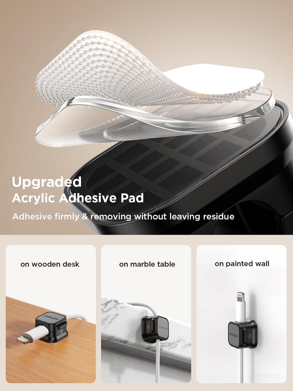 Magnetic Cable Clips 9-Pack – Adhesive Cord Organizer for Desk Wire Management