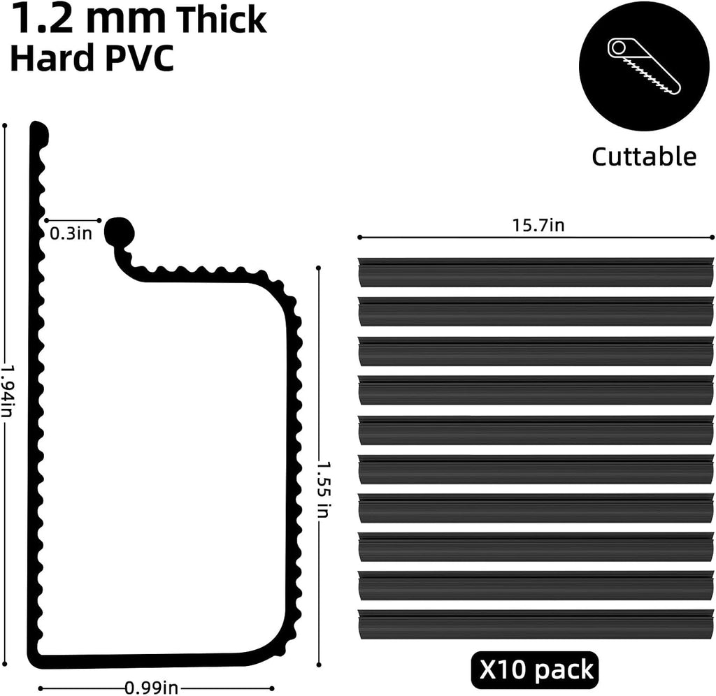 Cable Management 6-Pack – Under Desk Cord Organizer Set, Black