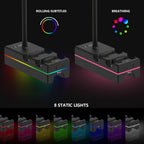 RGB dock USB charging port and AC outlet