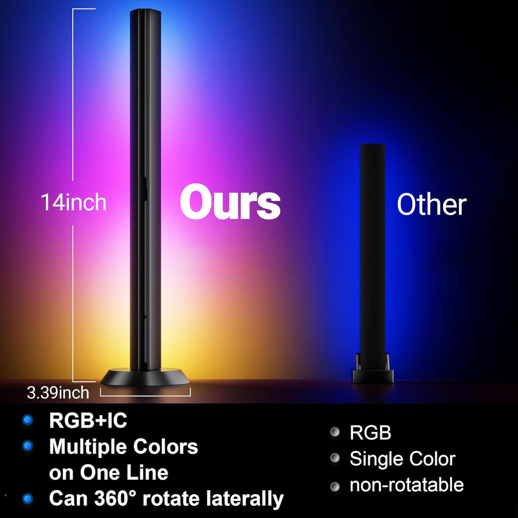 LED TV backlight bars purple glow