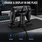 Charging stand holding game controller