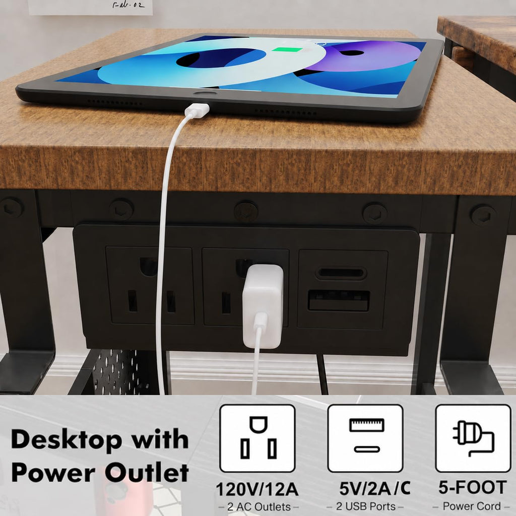 Computer stand black steel frame