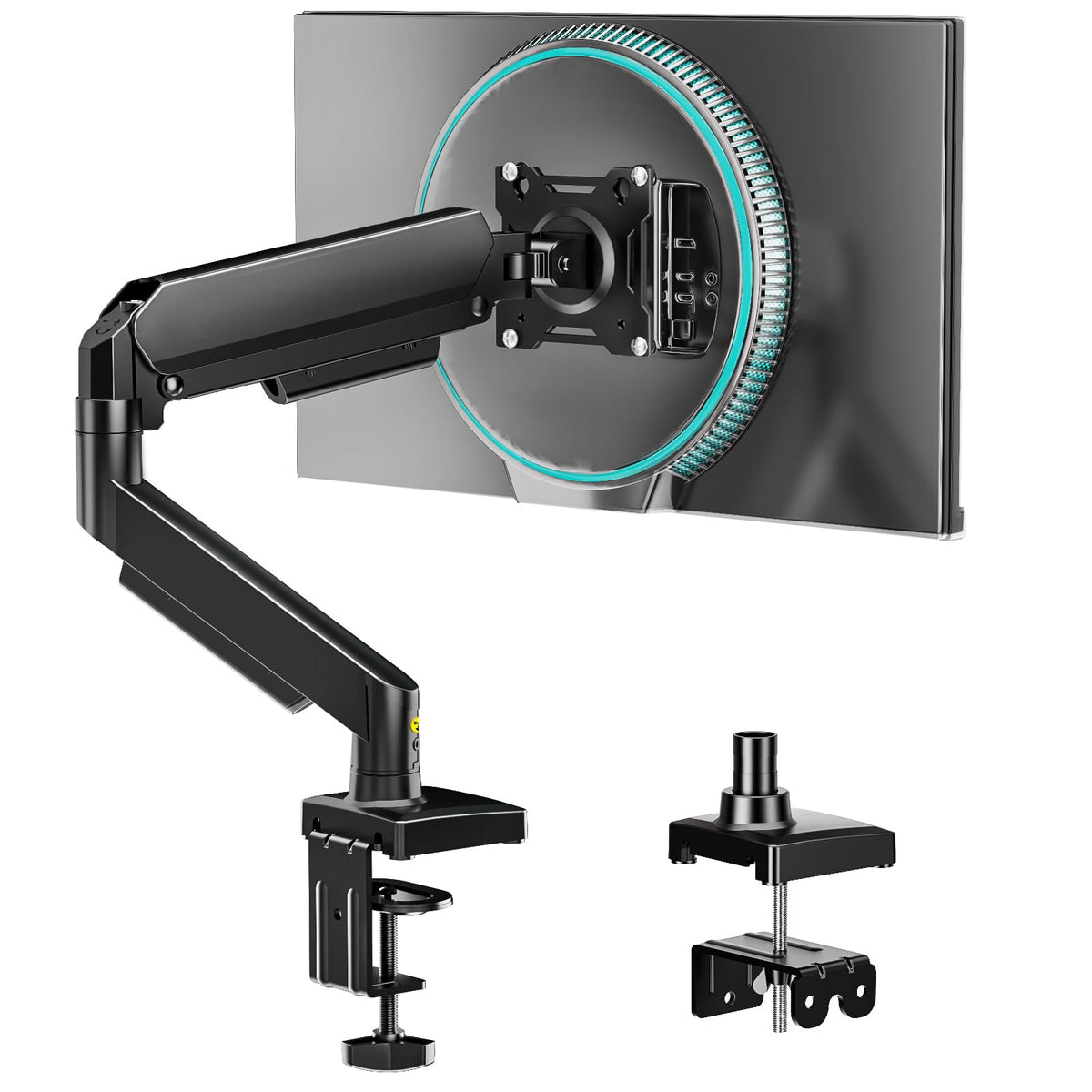 Monitor stand C-clamp desk attachment
