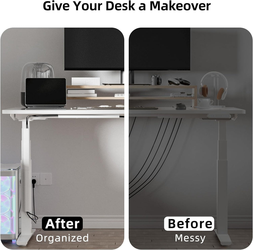 Cable Management 6-Pack – Under Desk Cord Organizer Set, Black
