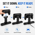 Desktop controller stand on gaming desk