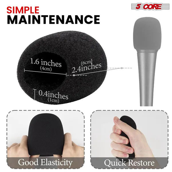 5Core Microphone Foam Cover Windscreen Noise Reduction