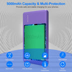 Magnetic power bank attached to iPhone back