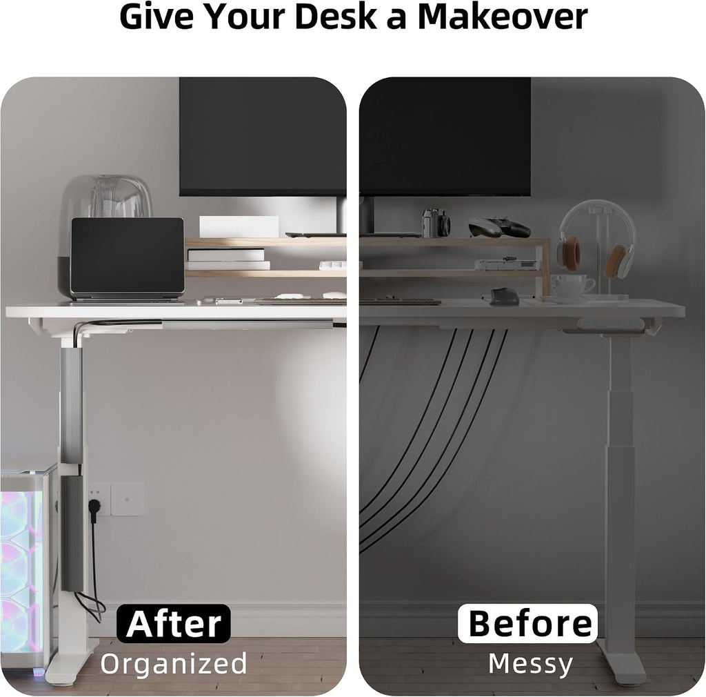 Cable Management 6-Pack – Under Desk Cord Organizer Set, Black