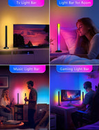 RGB light bars on desk beside monitor