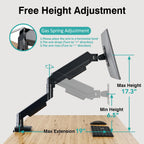 Dual Monitor Stand – Adjustable Desk Mount for 17–32" Screens, Full Motion VESA
