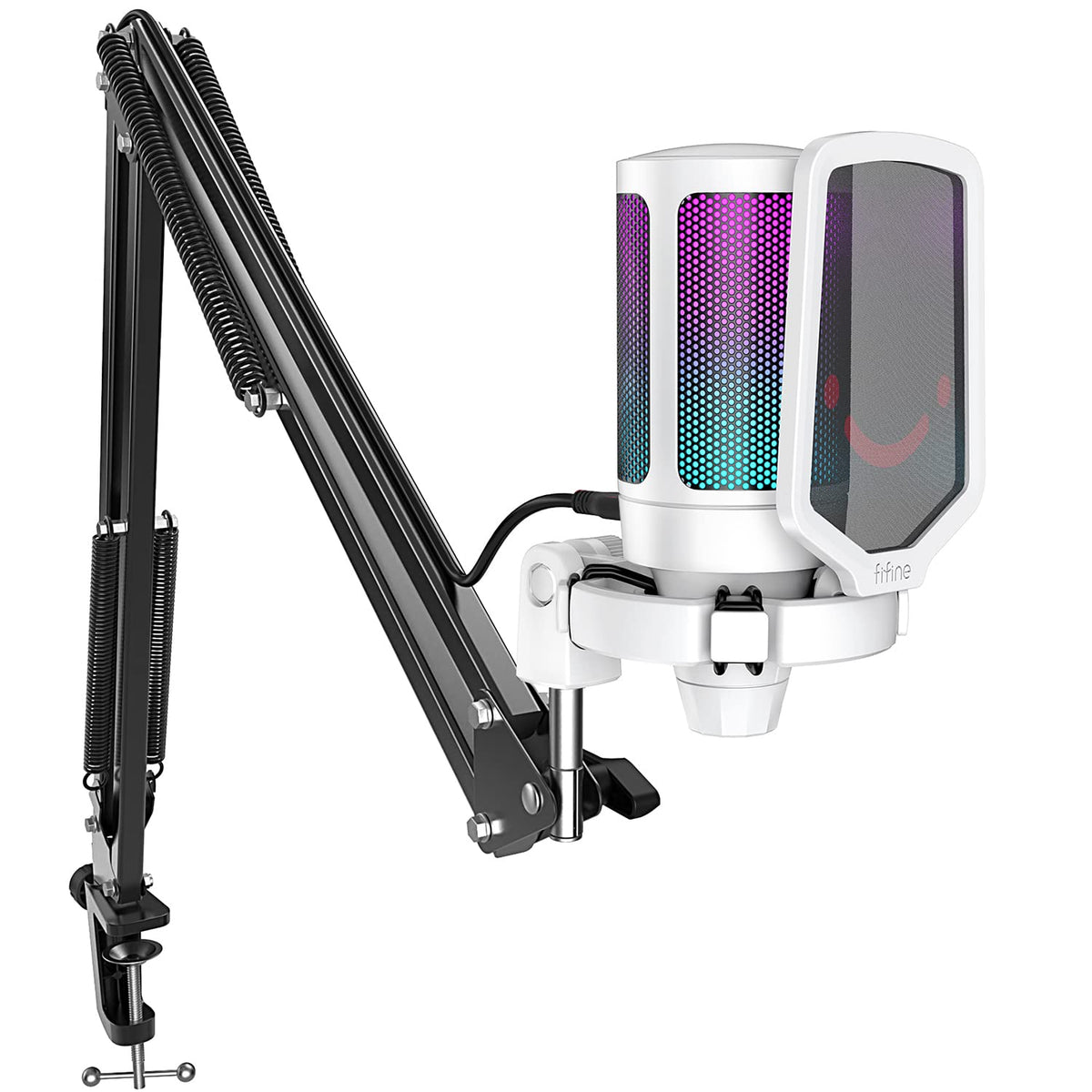 FIFINE AmpliGame A6T USB Gaming Microphone Kit, Condenser Mic for Streaming