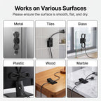 100 Pcs Cable Management Under Desk, Hook and Loop Cable Straps, Black