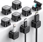 Magnetic cable clips 9-pack adhesive cord organizer