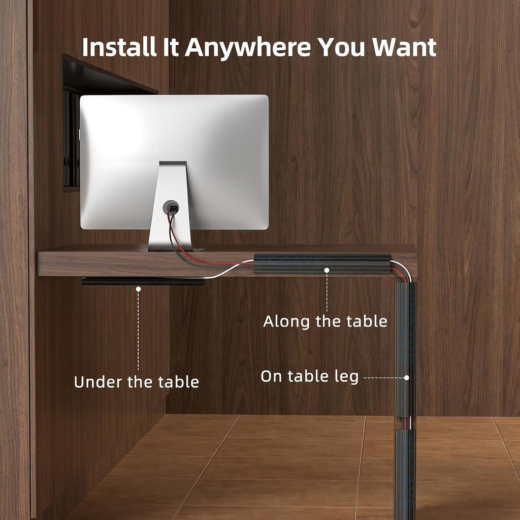 Cable management adhesive mounting