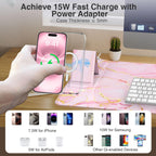XXL RGB LED Gaming Mouse Pad – Wireless Charger, Phone Holder & 25 Lighting Effects
