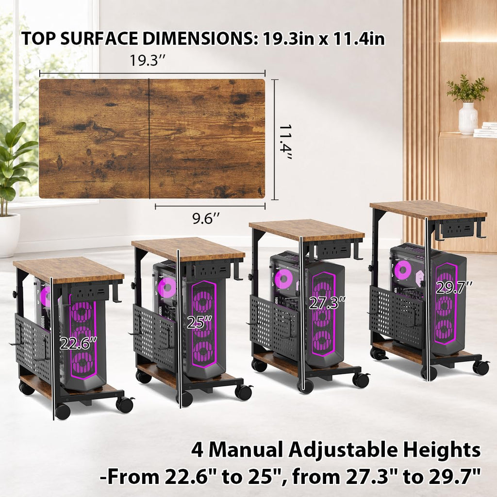 Tower stand storage organizer detail