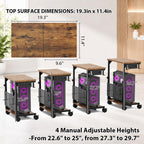Tower stand storage organizer detail