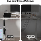 Cable Management 6-Pack – Under Desk Cord Organizer Set, Black