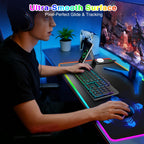 XXL RGB LED Gaming Mouse Pad – Wireless Charger, Phone Holder & 25 Lighting Effects