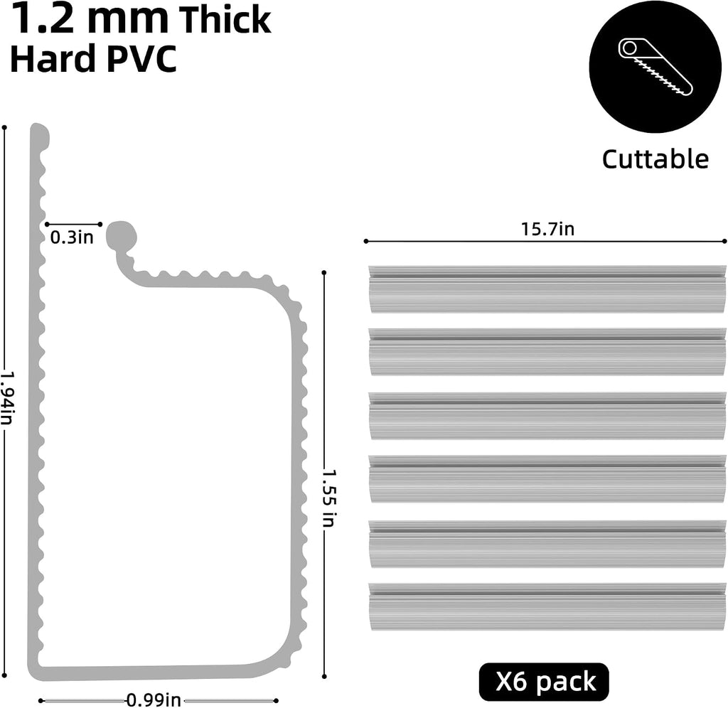 Cable Management 6-Pack – Under Desk Cord Organizer Set, Black