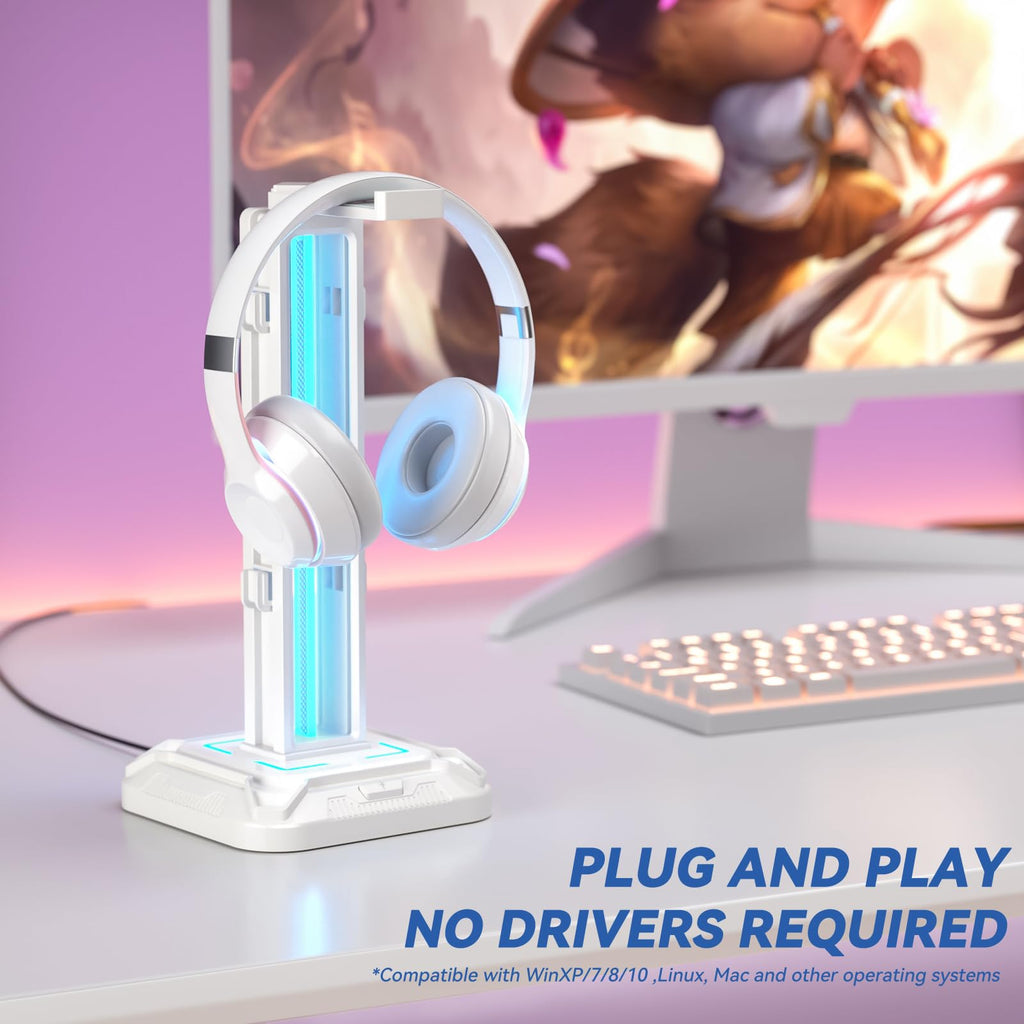 RGB headphone stand lighting modes
