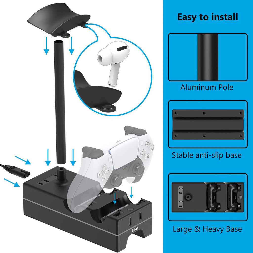 Controller charger headphone hook detail